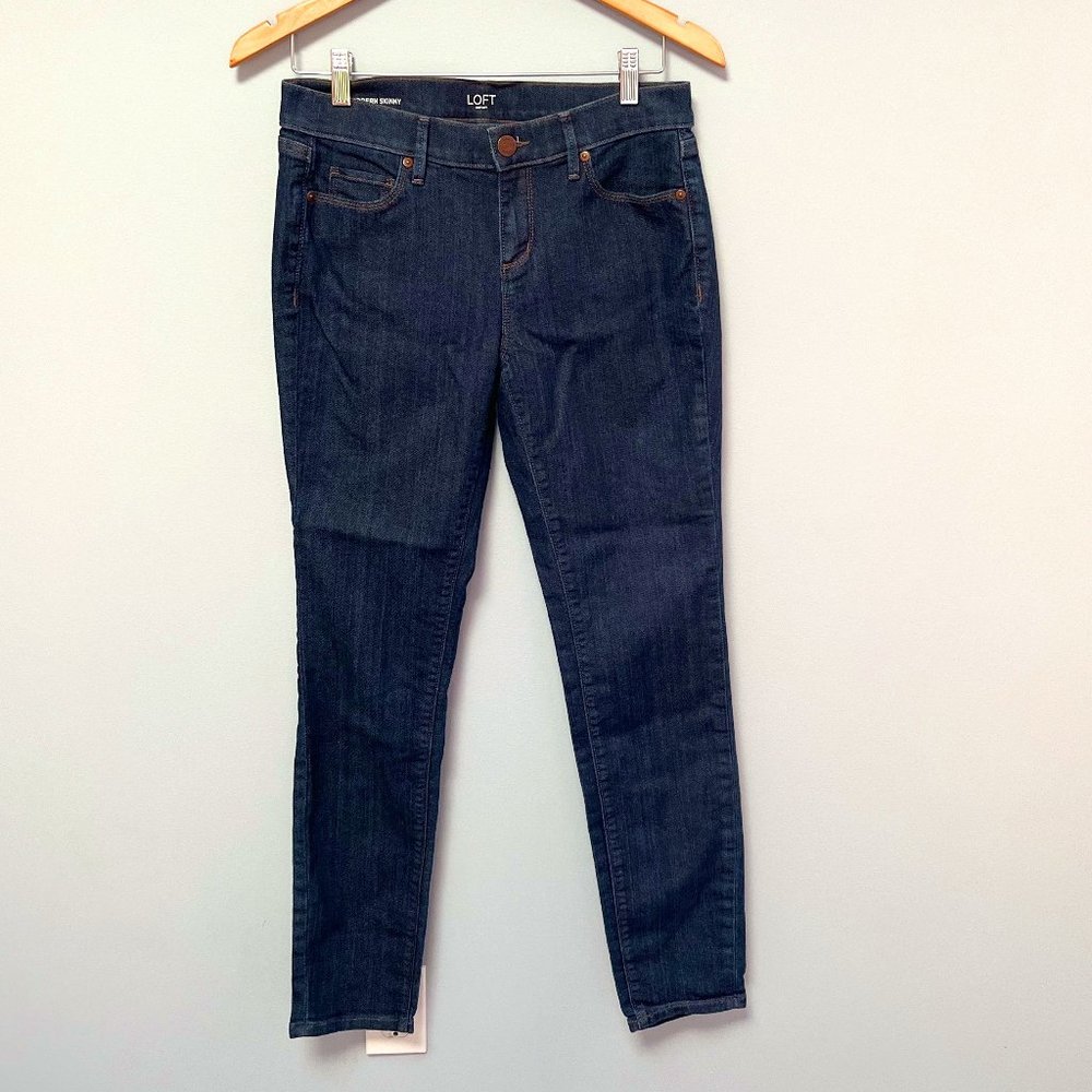 Loft Outlet Modern Skinny Dark Wash Size 4